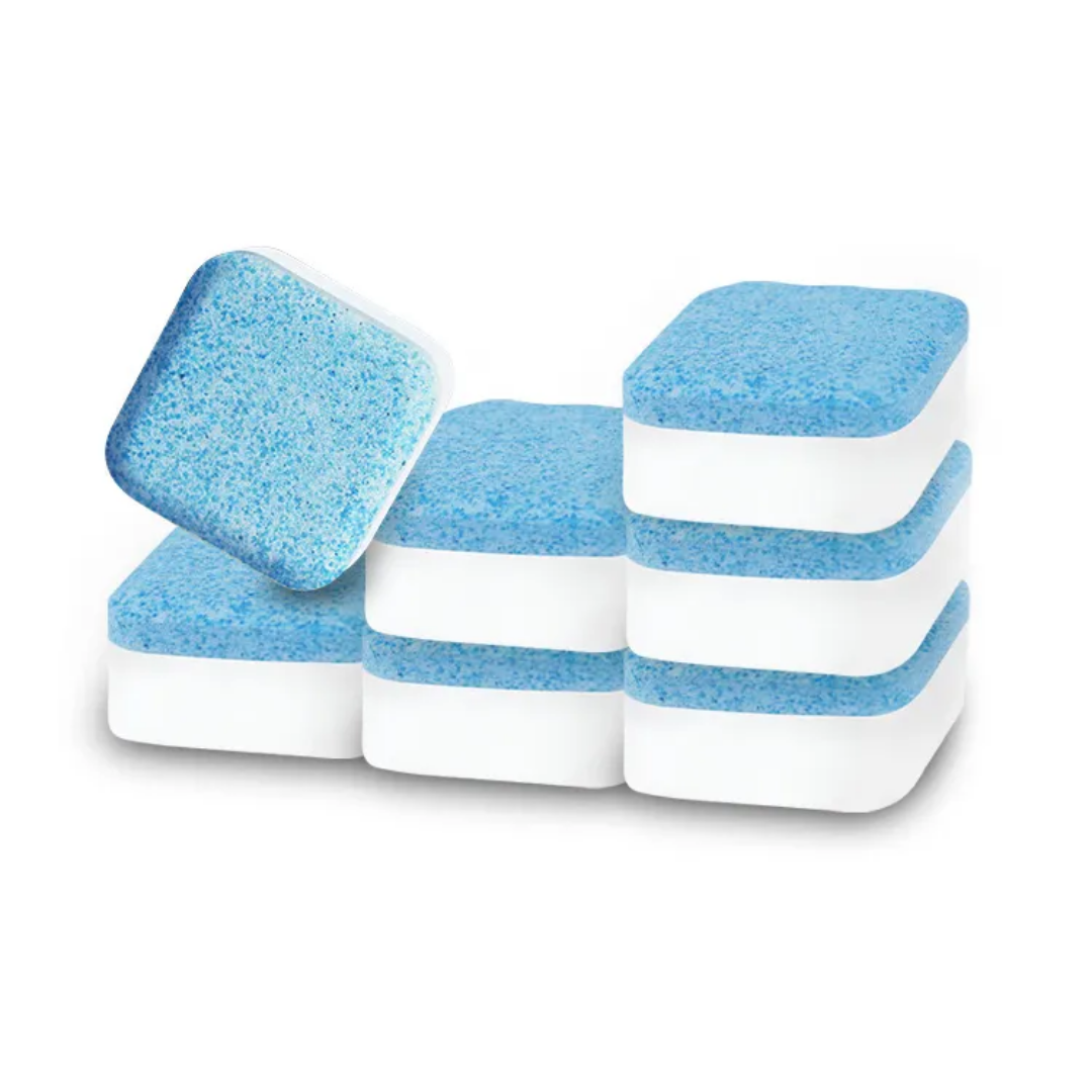 Washing Machine Cleaner Tablets 12PCS | Drum Deep Cleaning Descaler | Antibacterial Anti-Odor Washing Machine Cleaner | Front & Top Load