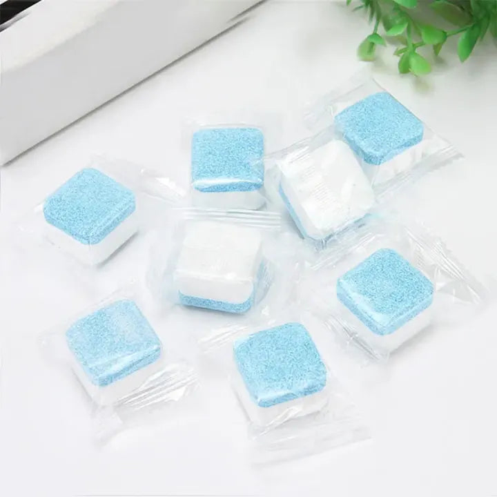 Washing Machine Cleaner Tablets 12PCS | Drum Deep Cleaning Descaler | Antibacterial Anti-Odor Washing Machine Cleaner | Front & Top Load