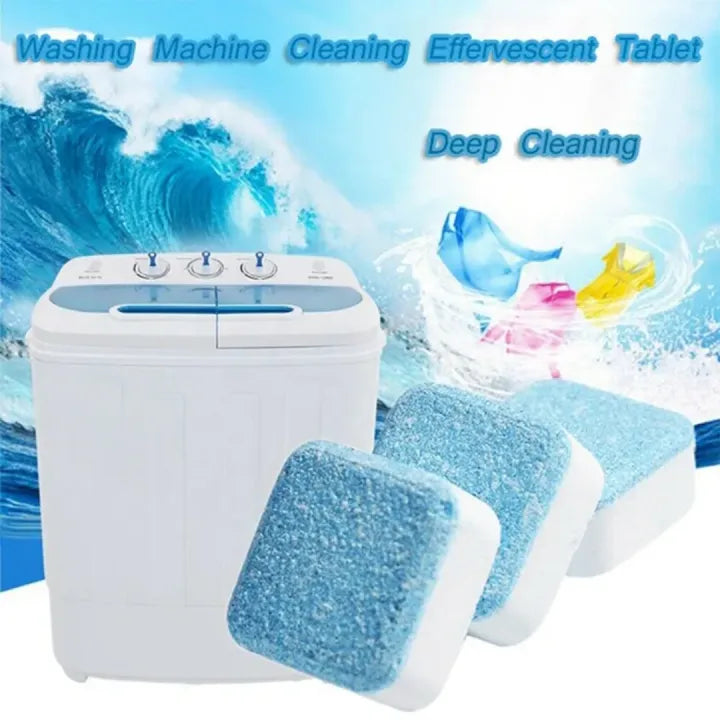 Washing Machine Cleaner Tablets 12PCS | Drum Deep Cleaning Descaler | Antibacterial Anti-Odor Washing Machine Cleaner | Front & Top Load