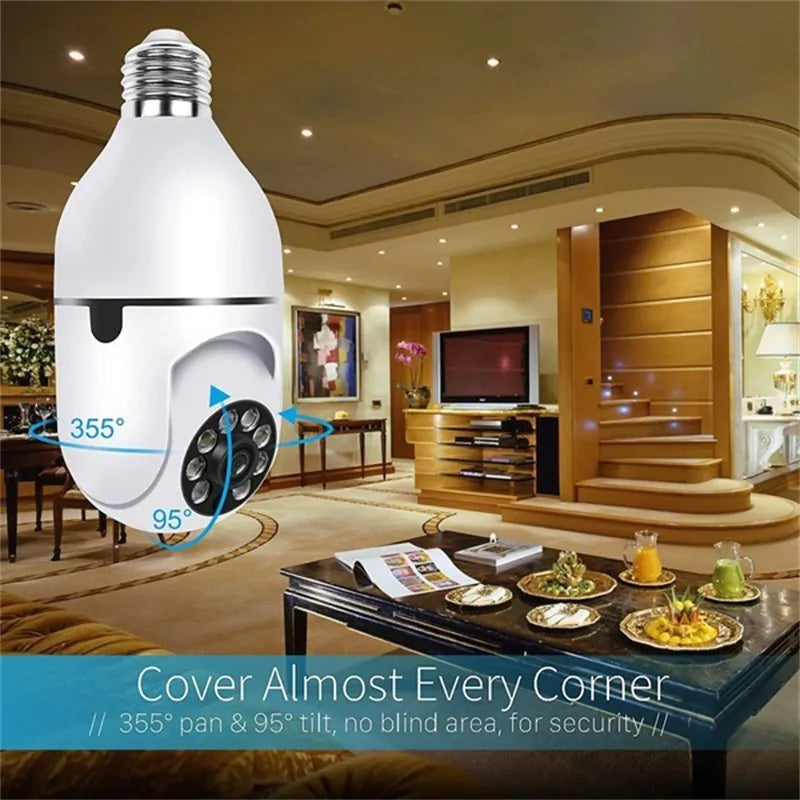 Wireless Wifi  360° Light Bulb Camera